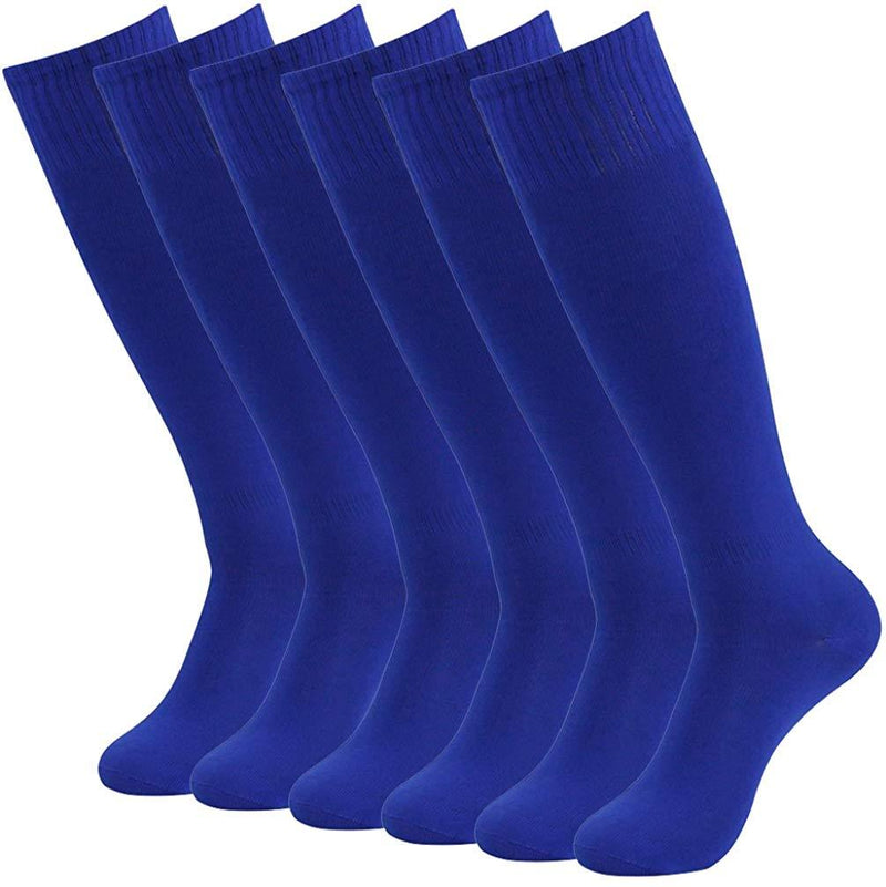 Soccer Socks, RTZAT Unisex Solid Knee High Tube Team Sports Football Socks, 2,6,12 Pairs