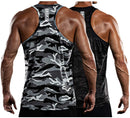 DRSKIN Men's 2~3 Pack Dry Fit Y-Back Gym Muscle Tank Mesh Sleeveless Top Fitness Training Cool Dry Athletic Workout