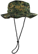 Summer Bucket Cap, Sun Hat Chinstrap, Outdoor Hunting Fishing Safari Boonie Hat