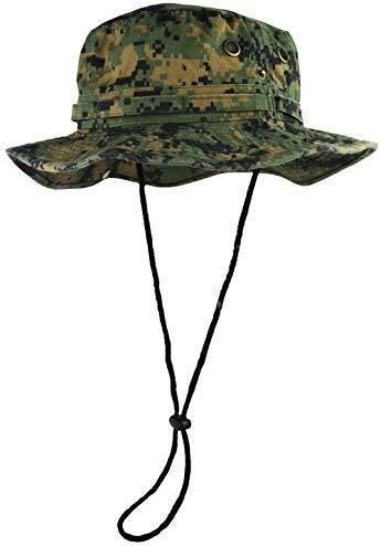 Summer Bucket Cap, Sun Hat Chinstrap, Outdoor Hunting Fishing Safari Boonie Hat