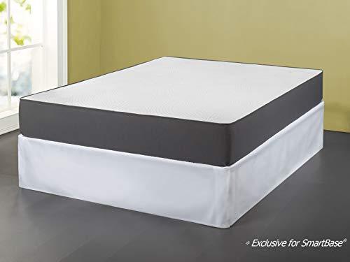 Zinus SmartBase Easy On/Easy Off Bed Skirt for 14 Inch SmartBase Mattress Foundation, Full