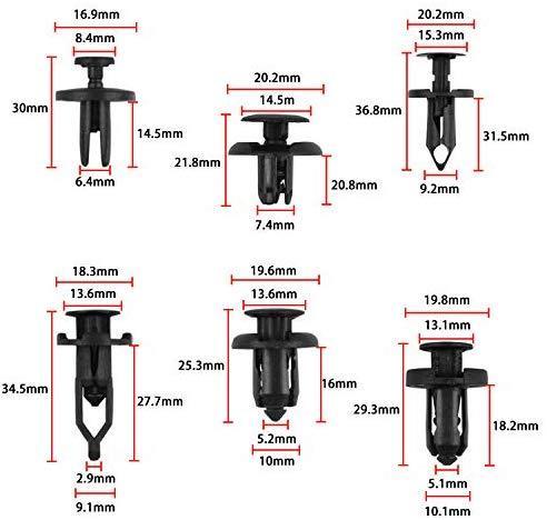 Auto Body Retainer Clips Plastic Fasteners Push Rivets Clips Set Tailgate Handle Rod Clip 19 MOST Popular Sizes Door Trim Panel Clips 460 PCS With 1 Plastic Fastener Remover For GM Ford Chevy Toyota