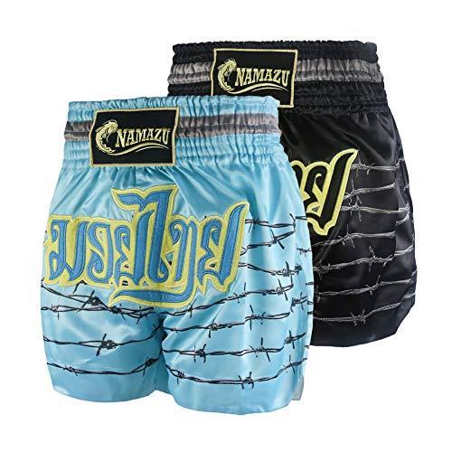 NAMAZU Muay Thai Shorts for Men and Women, High Grade MMA Gym Boxing Kickboxing Shorts.