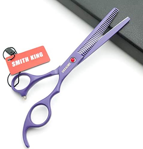 Elfirly 7.0in Professional Pet Grooming Scissors Set,Straight & Thinning & Curved Scissors 4pcs Set for Dog Grooming