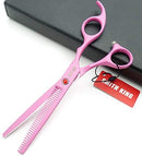 Elfirly 7.0in Professional Pet Grooming Scissors Set,Straight & Thinning & Curved Scissors 4pcs Set for Dog Grooming