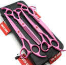 Elfirly 7.0in Professional Pet Grooming Scissors Set,Straight & Thinning & Curved Scissors 4pcs Set for Dog Grooming