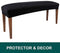 smiry Velvet Dining Room Bench Covers - Soft Stretch Spandex Upholstered Bench Slipcover Removable Washable Bench Seat Protector for Living Room, Kitchen, Bedroom (Peacock Green)