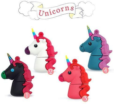 32GB Unicorn USB Flash Drive Pack of 4 Pendrives Kids Pen Drive Student Storage Zip Drive