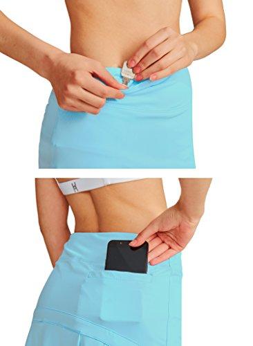 Cityoung Women's Casual Pleated Tennis Golf Skirt with Underneath Shorts Running Skorts