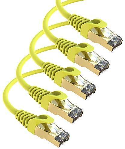 Maximm Cat7 Ethernet Cable, 15 Feet, Green, 5-Pack - Pure Copper - RJ45 Gold-Plated Snagless Connectors 600 MHz, 10 Gbps. for Fast Network & Computer Networking + Cable Clips and Ties