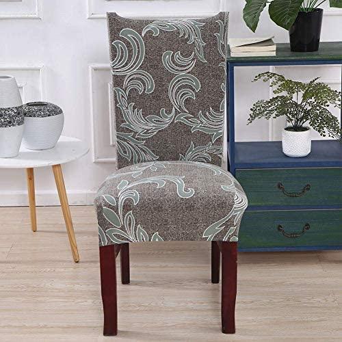 smiry Stretch Printed Dining Chair Covers, Spandex Removable Washable Dining Chair Protector Slipcovers for Home, Kitchen, Party, Restaurant - Set of 6, Black Baroque