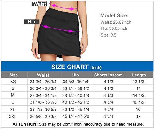 Cityoung Women's Casual Pleated Tennis Golf Skirt with Underneath Shorts Running Skorts