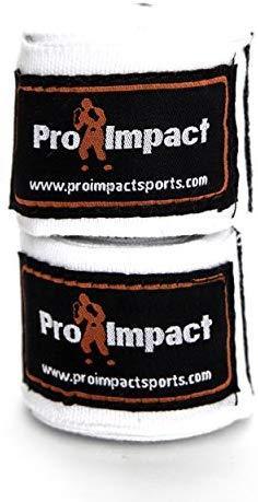 Pro Impact Mexican Style Boxing Handwraps 180" with Closure – Elastic Hand & Wrist Support for Muay Thai Kickboxing Training Gym Workout or MMA for Men & Women - 1 Pair