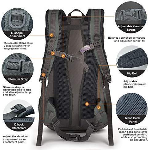 MOUNTAINTOP 40L Hiking Backpack for Outdoor Camping