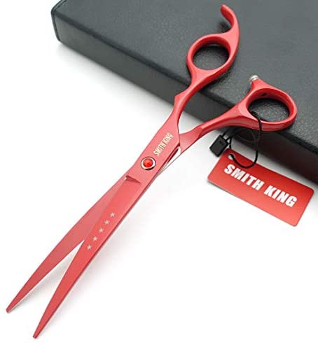 Elfirly 7.0in Professional Pet Grooming Scissors Set,Straight & Thinning & Curved Scissors 4pcs Set for Dog Grooming