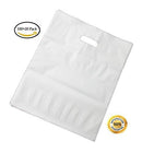 100 Extra Durable 2.5mil 12x15 Clear Merchandise bags Die Cut Handle-Semi-Glossy finish-Anti-Stretch. For Retail store plastic bags, Party favors, Handouts and more by Best Choice (Clear)