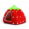 Spring Fever Small Big Animal Strawberry Guinea Pigs Rabbit Dog Cat Puppy Pet Fleece House Indoor Water Resistant Beds