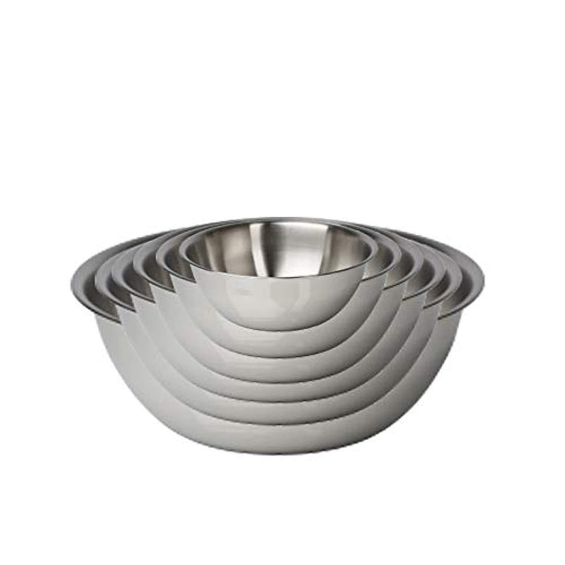 6 Piece Stainless Steel Euro Style Mixing Bowl Set