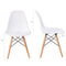 Furmax Pre Assembled Modern Style Dining Chair Mid Century Modern DSW Chair, Shell Lounge Plastic Chair for Kitchen, Dining, Bedroom, Living Room Side Chairs (White)