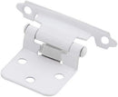 Silverline SH5001-WT Self Close Hinge Cabinet Hardware 20 Pack (10 Pairs) Face Mount Overlay Variable White Coated