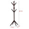 Neasyth Solid Wood Coat Rack Simple Entryway Standing Hall Tree Tetrapod Base for Hat Jacket Coat Hanger Rack in Living Room Bedroom (Teak Color)