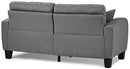 Homelegance Sinclair 84" x 107" Fabric Sectional Sofa, Gray