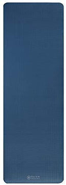 Gaiam Essentials Thick Yoga Mat Fitness & Exercise Mat with Easy-Cinch Yoga Mat Carrier Strap (72"L x 24"W x 2/5 Inch Thick)