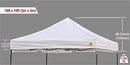 ABCCANOPY Pop Up Canopy Replacement Top Cover 100% Waterproof Choose 18+ Colors (Top White)