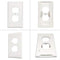 4Pack LED Night Light Outlet Cover Plate-No Wires Or Batteries,Light Sensor Auto-On LED Guidelight,Install In a Snap,Outlet Wall Plate With 0.3W High Brightness Night Light (White,Duplex)