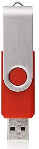 RAOYI 100PCS 4G USB Flash Drive USB 2.0 4GB Flash Drive Memory Stick Fold Storage Thumb Stick Pen New Swivel Design Red