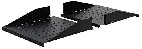 NavePoint 19 Inch Center Weight Relay Rack Mount Data Networking Shelf Steel 2U 38 Inch Depth Deep