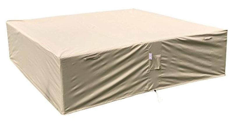 Dola Large Outdoor Sofa Sectional Cover Square Waterproof Heavy Duty Measuring 126-Inches, Patio Furniture Cover In Beige