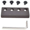 TMS 5 FT Country Antique Dark Coffee Steel Sliding Barn Wood Door Hardware Track Set