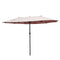 Outsunny VD-3454OPBE Crank-Tan 15' Double-Sided Twin Outdoor Market Patio Umbrella with Cran, L x 8.85'W x 7.9'H