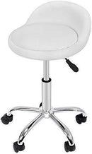 Adjustable Hydraulic Rolling Swivel Salon Stool Chair Tattoo Massage Facial Spa Stool Chair with Back Rest (PU Leather Cushion) (1PCS)