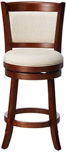 Great Deal Furniture Davis Fabric Swivel Backed Counter Stool