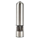 Jagurds Electric Salt and Pepper Mill Set - Premium Stainless Steel One-Handed Spice Grinders with Light, Automatic Battery Operated with Adjustable Coarseness for That Perfect Savory Seasonings