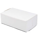 10" Length x 6" Depth x 3 1/2" Height White Locking Corner Bakery Box (Pack of 15)