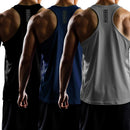 DRSKIN Men's 2~3 Pack Dry Fit Y-Back Gym Muscle Tank Mesh Sleeveless Top Fitness Training Cool Dry Athletic Workout