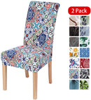 smiry Stretch Printed Dining Chair Covers, Spandex Removable Washable Dining Chair Protector Slipcovers for Home, Kitchen, Party, Restaurant - Set of 6, Black Baroque