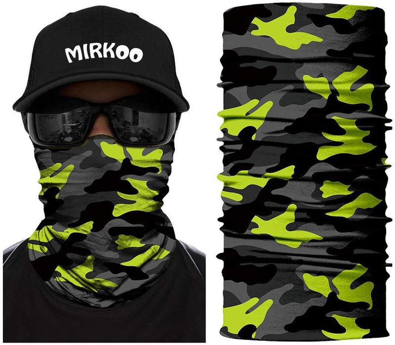 MIRKOO Microfiber Polyester Multifunctional Seamless Multifunctional UV Headwear motorcycle face cover Magic Scarf Neck Gaiter for Motorcycling Hiking Cycling Ski Snowboard face mask(888)