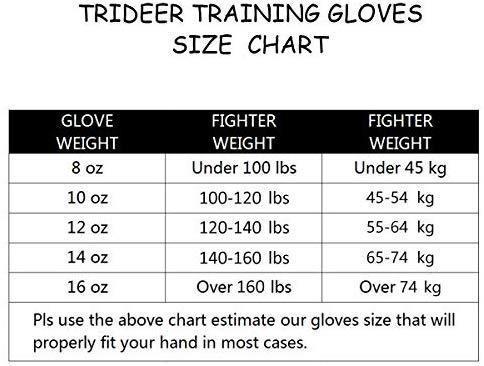 Trideer Pro Grade Boxing Gloves, Kickboxing Bagwork Gel Sparring Training Gloves, Muay Thai Style Punching Bag Mitts, Fight Gloves Men & Women