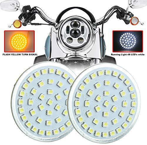 Motorcycle LED Light 2" 50mm Bullet Style LED Turn Signals Pannel For Motor bike Sporter Softail Touring (1157 base-1)