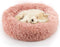 Nest 9 Donut Dog Cat Bed, Soft Plush Pet Cushion, Anti-Slip Machine Washable Self-Warming Pet Bed - Improved Sleep for Cats Small Medium Dogs (Multiple Sizes)