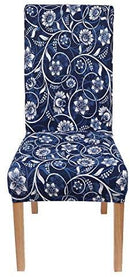 smiry Stretch Printed Dining Chair Covers, Spandex Removable Washable Dining Chair Protector Slipcovers for Home, Kitchen, Party, Restaurant - Set of 6, Black Baroque