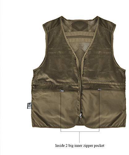 LOOGU Outdoor Fly Fishing Vest with Multi-Pockets for Fishing,Hunting, Hiking, Climbing, Traveling, Photography