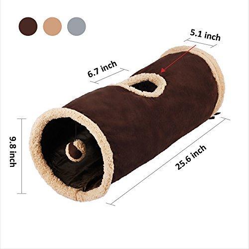 ALL FOR PAWS Crinkle Cat Tunnel Tube Collapsible Play Toy Fun for Rabbits, Kittens, and Dogs