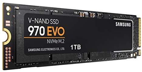 Samsung 970 EVO SSD 1TB - M.2 NVMe Interface Internal Solid State Drive with V-NAND Technology (MZ-V7E1T0BW), Black/Red