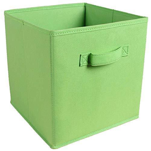 Zuer Foldable Storage Cubes- Thickening Collapsible Fabric Boxes Household Cube Storage Box - Moistureproof, Dustproof, Odourless (2 Pack) (Yellow)