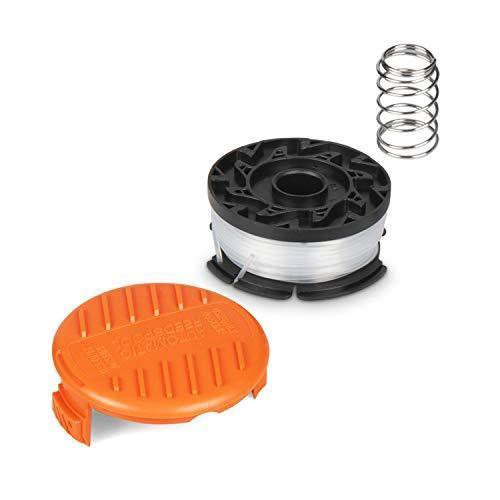 Deyard Trimmer Spool for BLACK + DECKER Autofeed System Replacement Durable AF-100 String Trimmer Edger, 30ft 0.065 inch Line String Trimmer (6 Replacement Spool, 1 Spool Cap, 1 Spring)